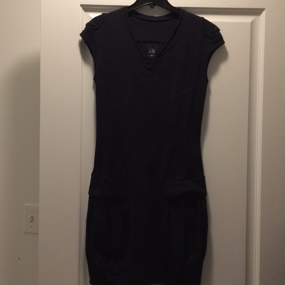 Marithe + Francois Girbaud Black Midi Dress